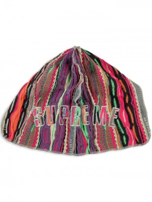 Sombreros Supreme X Coogi De Punto Durag Hombre Moradas Colombia | J6B-70681