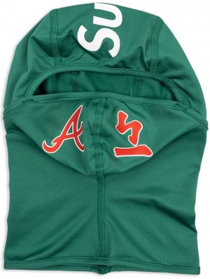 Sombreros Supreme X Mlb Kanji Teams Atlanta Braves "Light Pine" Ligeros Balaclava Hombre Verde Oscuro Colombia | G1C-74770