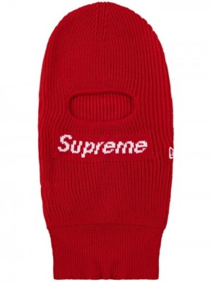 Sombreros Supreme X New Era Box Logo De Punto Balaclava Hombre Rojas Colombia | C5O-14960