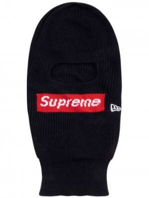 Sombreros Supreme X New Era Box Logo De Punto Balaclava Hombre Negras Colombia | M0S-66321