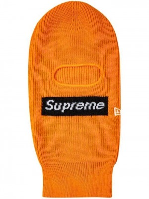 Sombreros Supreme X New Era Box Logo De Punto Balaclava Hombre Naranjas Colombia | L5A-32837