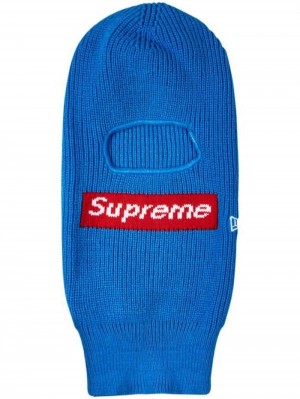 Sombreros Supreme X New Era Box Logo De Punto Balaclava Hombre Azules Colombia | H2Y-55049