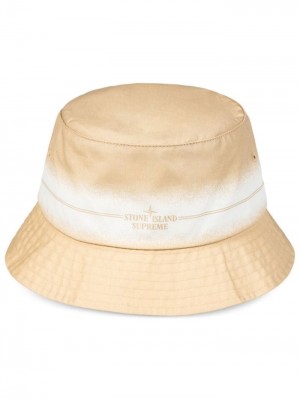 Sombreros Supreme X Stone Island Stripe-detail Crusher Mujer Neutrals Colombia | F9U-67244