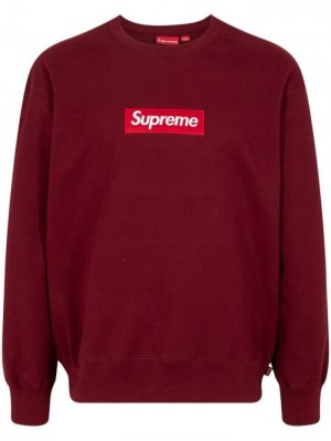 Sudaderas Supreme Box Logo Crew Neck Hombre Rojas Colombia | U2Y-67082