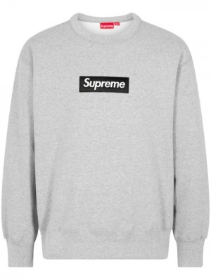 Sudaderas Supreme Box Logo Crewneck Hombre Gris Colombia | T9F-62662