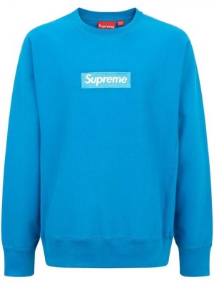 Sudaderas Supreme Box Logo Crew-neck Hombre Azules Colombia | H7Z-49720