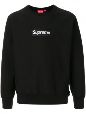 Sudaderas Supreme Box-logo Crew-neck Hombre Negras Colombia | N7R-99847