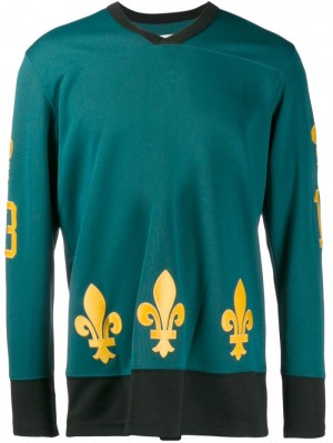 Sudaderas Supreme Fleur De Lis Hockey Top Hombre Verde Colombia | J9E-18202