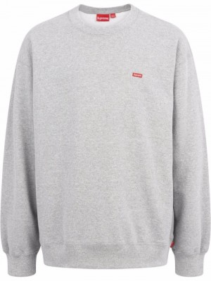 Suéteres Supreme Box-logo Crewneck Sweatshirt Mujer Gris Colombia | E7B-38438