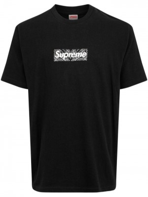 Camisetas Supreme Bandana Box Logo Hombre Negras Colombia | P6U-57021