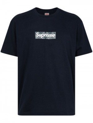 Camisetas Supreme Bandana Box Logo Hombre Azules Colombia | W1V-00198