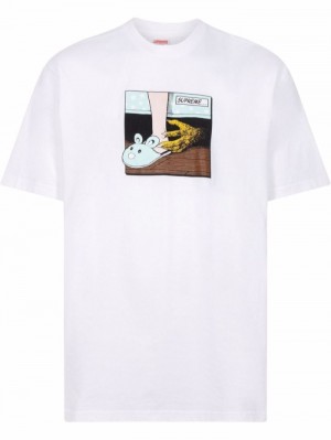 Camisetas Supreme Bed Estampadas-print Hombre Blancas Colombia | F8H-31990