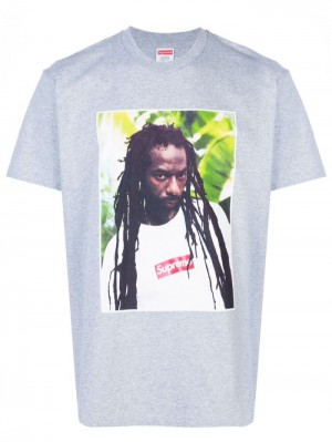 Camisetas Supreme Buju Banton Print Hombre Gris Colombia | Z2Z-91667