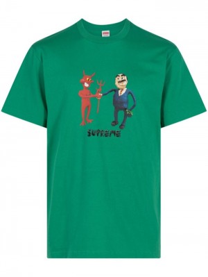 Camisetas Supreme Business "Green" Hombre Verde Colombia | K8R-63510