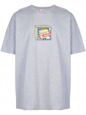 Camisetas Supreme Cheese Printed Hombre Gris Colombia | T6R-51578