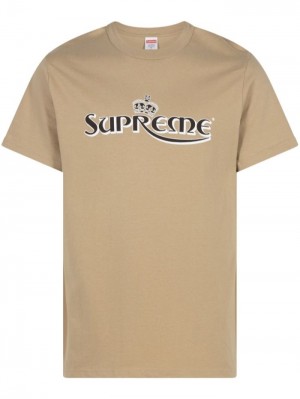 Camisetas Supreme Crown "Khaki" Hombre Kaki Colombia | O5Z-23454