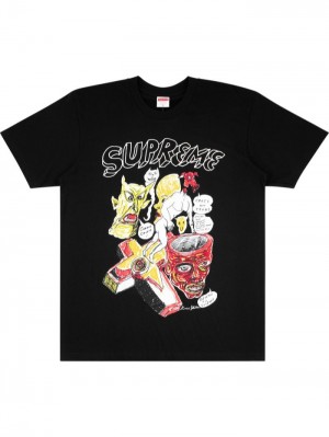 Camisetas Supreme Daniel Johnston Hombre Negras Colombia | P8D-56895