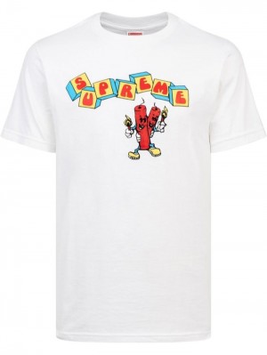 Camisetas Supreme Dynamite Corta-sleeve Hombre Blancas Colombia | O3B-71269