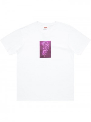 Camisetas Supreme Ear-print Crew-neck Hombre Blancas Colombia | B7G-88851