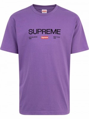 Camisetas Supreme Est 1994 Logo-print Hombre Moradas Colombia | U7N-93759