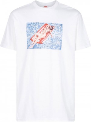 Camisetas Supreme Float Print Crew-neck Hombre Blancas Colombia | W7T-10722