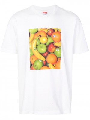 Camisetas Supreme Fruit Crew Neck Hombre Blancas Colombia | T1F-66340