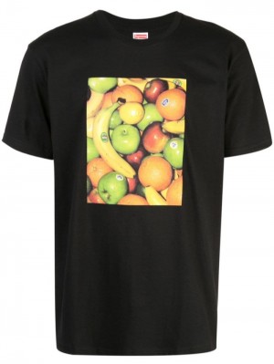 Camisetas Supreme Fruit Photograph-print Hombre Negras Colombia | P3R-04994