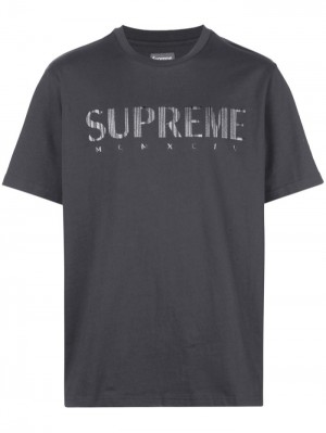 Camisetas Supreme Gradient Logo Hombre Gris Colombia | A9R-78796