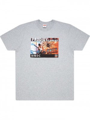 Camisetas Supreme Hnic Crew-neck Hombre Gris Colombia | K6J-99287