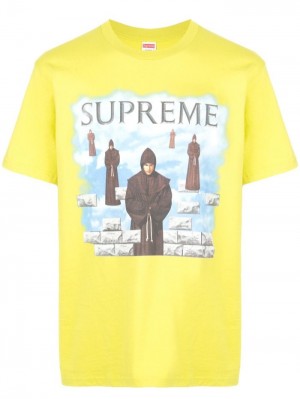 Camisetas Supreme Levitation Corta-sleeve Hombre Amarillo Colombia | Y3Y-77205