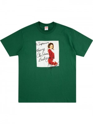 Camisetas Supreme Mariah Carey Photograph-print Hombre Verde Colombia | N5M-86779