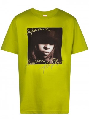 Camisetas Supreme Mary J. Blige Crew Neck Hombre Verde Colombia | V5R-62132