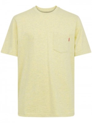 Camisetas Supreme Pocket Corta-sleeve Hombre Yellow  Colombia | W0P-40327