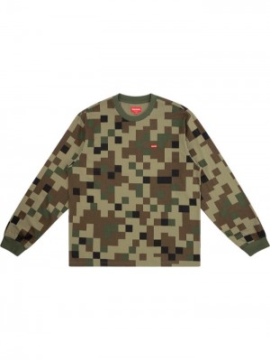 Camisetas Supreme Small Box Long-sleeve Hombre Camouflage Print Colombia | R7Y-46971