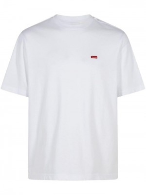 Camisetas Supreme Small Box "White" Hombre Blancas Rojas Colombia | J5C-79759