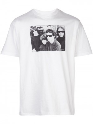 Camisetas Supreme The Velvet Underground Photo-print Hombre Blancas Colombia | W4C-83616