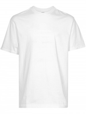 Camisetas Supreme Tonal Box Logo Hombre Blancas Colombia | T6B-40918