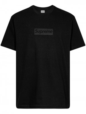 Camisetas Supreme Tonal Box Logo Hombre Negras Colombia | A0Y-51137