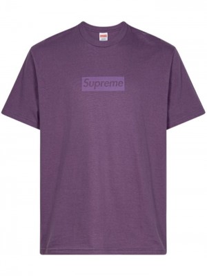 Camisetas Supreme Tonal Box Logo-print Hombre Moradas Colombia | K3R-40626