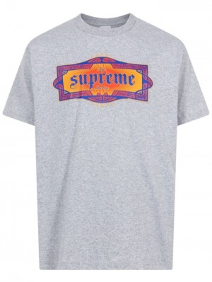 Camisetas Supreme Top Shotta Crew-neck Hombre Gris Colombia | O0S-81454