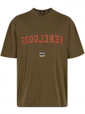 Camisetas Supreme Undercover Football "Olive" Hombre Verde Oliva Verde Naranjas Colombia | X7O-93950