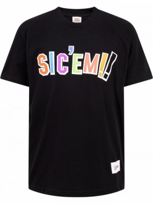 Camisetas Supreme Wtaps Sic'em Hombre Negras Colombia | K2R-95430