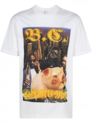 Camisetas Supreme X Bernadette Corporation Money Hombre Blancas Colombia | V5B-49405