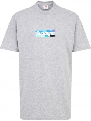 Camisetas Supreme X Emilio Pucci Box Logo Hombre Gris Colombia | M5C-27629