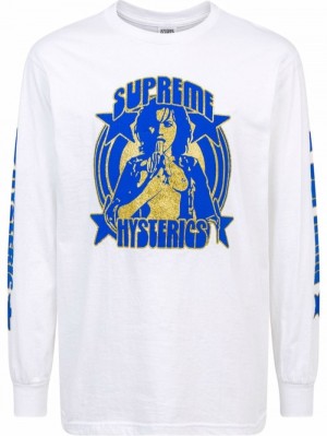 Camisetas Supreme X Hysteric Glamour Long-sleeve Hombre Blancas Colombia | N8R-67258