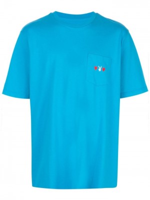 Camisetas Supreme X Playboy Corta-sleeve Hombre Azules Colombia | I4J-34765