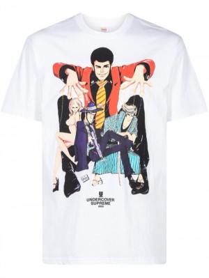 Camisetas Supreme X Undercover Lupin Algodon Hombre Blancas Colombia | K4N-99433