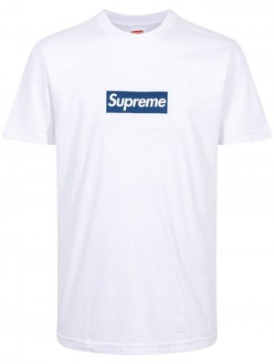 Camisetas Supreme X Yankees Box Logo Hombre Blancas Colombia | V2A-36767