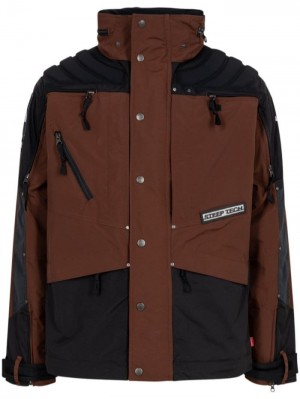 Cortavientos Supreme X The North Face Steep Tech Apogee Jacket Hombre Marrones Negras Colombia | C2O-59054