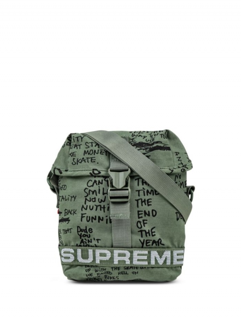 Bolsa De Hombro Supreme Field Side Bag Hombre Verde Oscuro Colombia | X0Q-25861